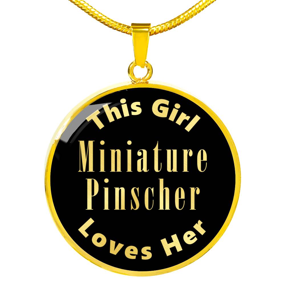 Miniature Pinscher v2 - 18k Gold Finished Luxury Necklace