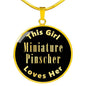 Miniature Pinscher v2 - 18k Gold Finished Luxury Necklace