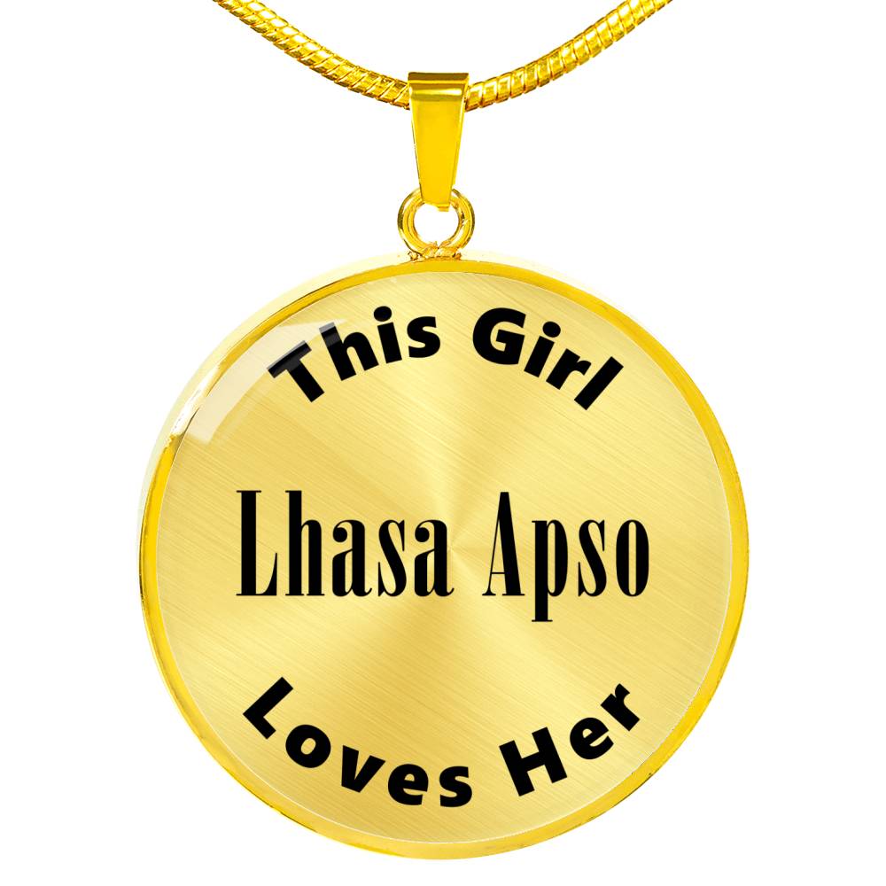 Lhasa Apso - 18k Gold Finished Luxury Necklace