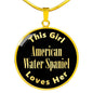 American Water Spaniel v2 - 18k Gold Finished Luxury Necklace