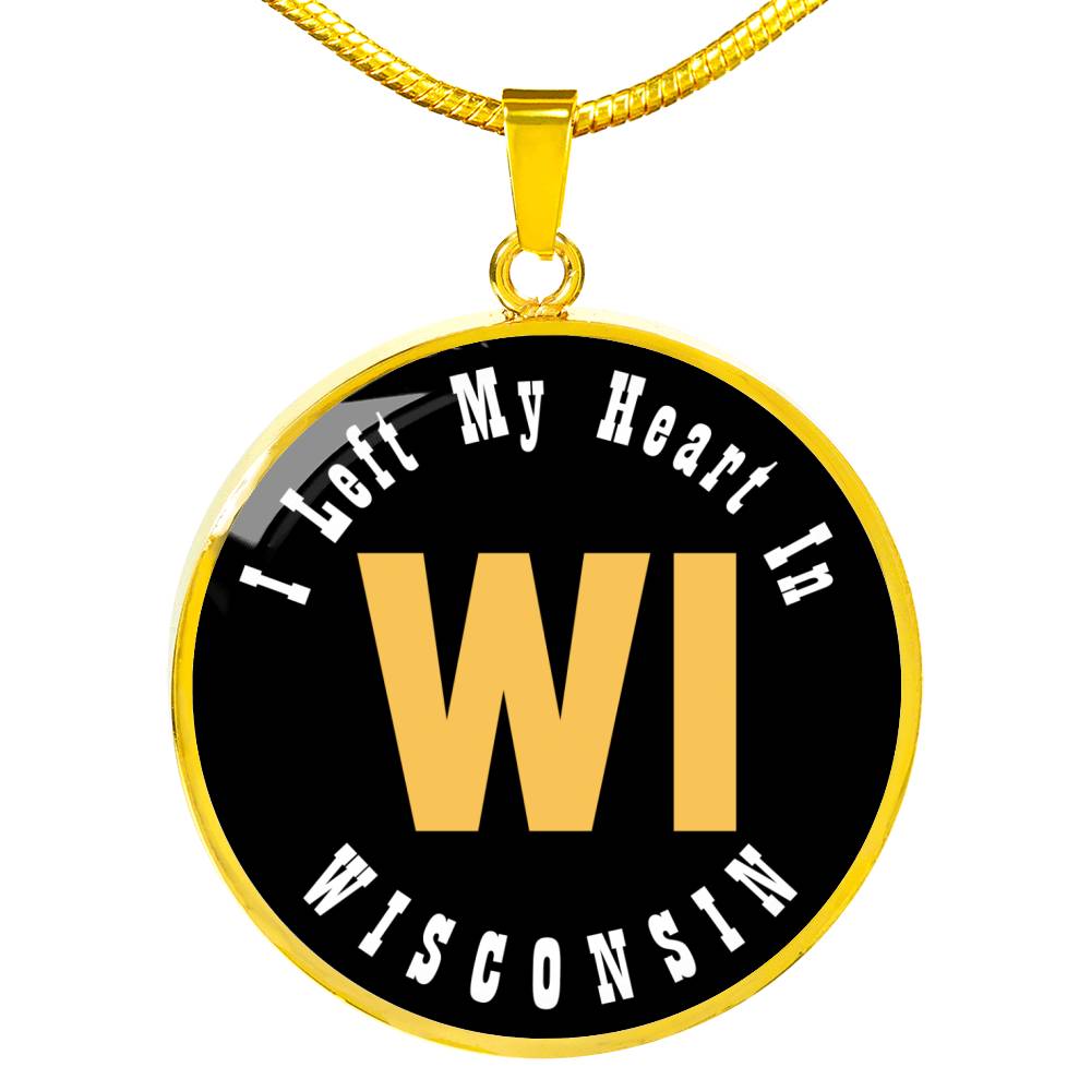 Heart In Wisconsin - 18k Gold Finished Luxury Necklace
