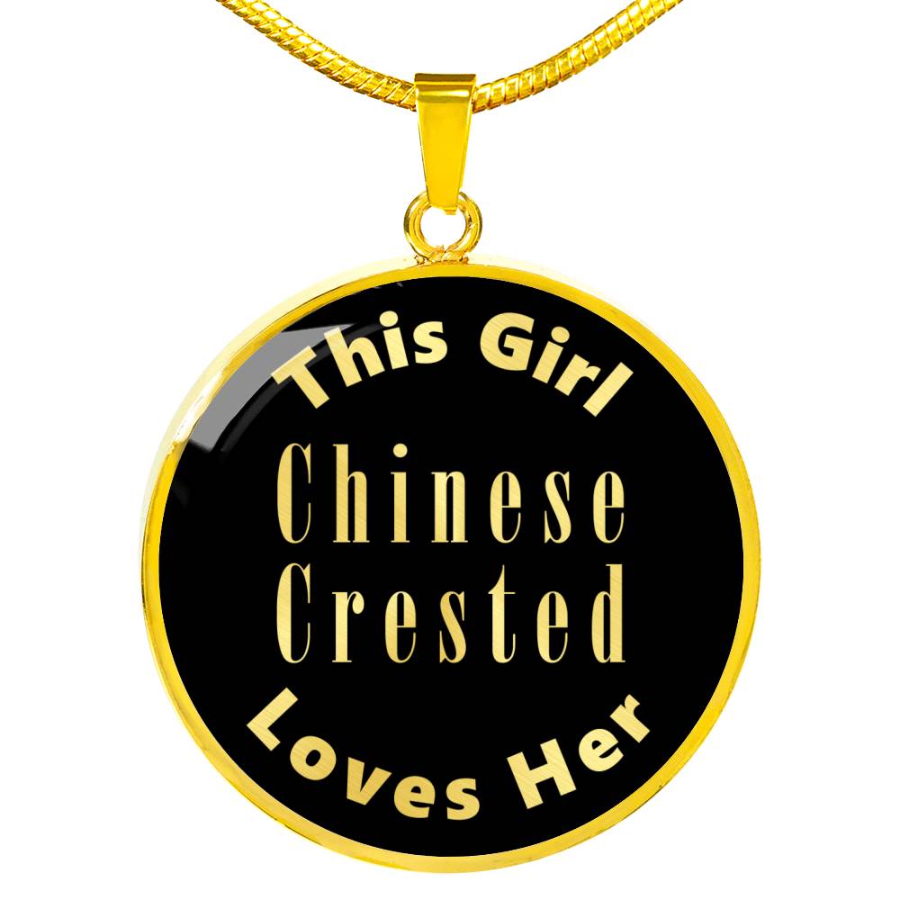 Chinese Crested v2 - 18k Gold Finished Luxury Necklace