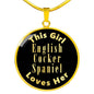 English Cocker Spaniel v2 - 18k Gold Finished Luxury Necklace