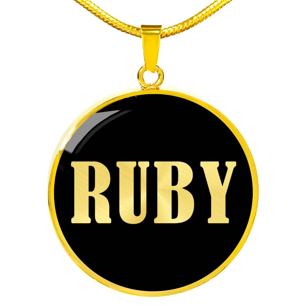 Ruby v02 - 18k Gold Finished Luxury Necklace