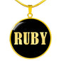 Ruby v02 - 18k Gold Finished Luxury Necklace