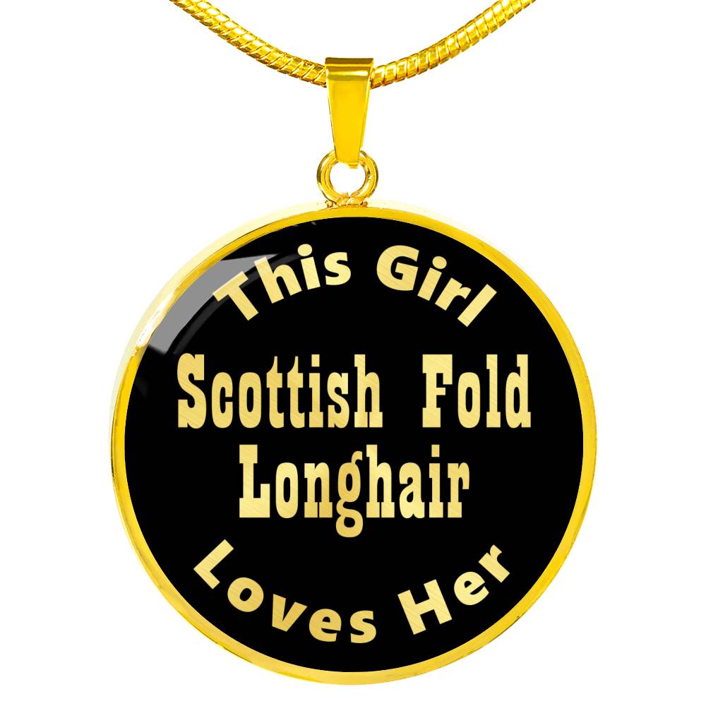 Scottish Fold Longhair - 18k Gold Finished Luxury Necklace