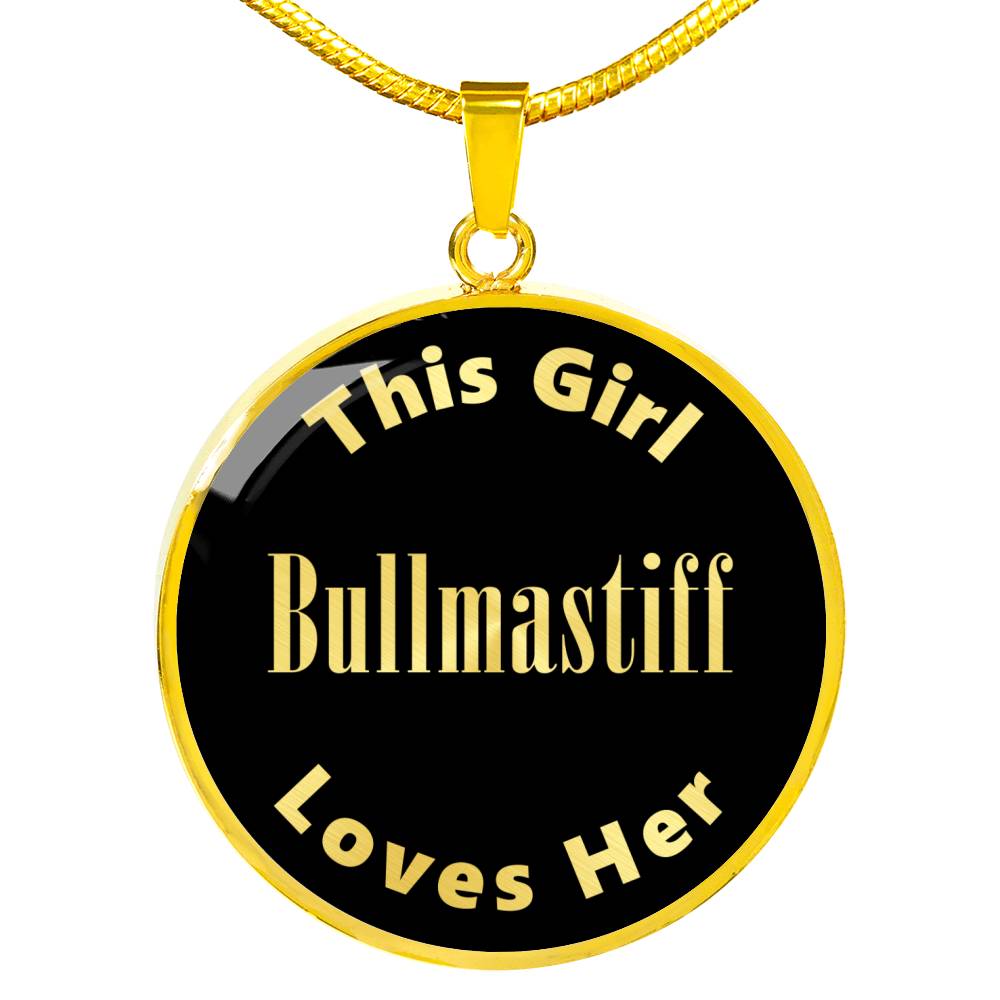 Bullmastiff v2 - 18k Gold Finished Luxury Necklace