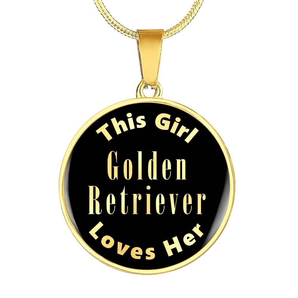 Golden Retriever v1 - 18k Gold Finished Luxury Necklace