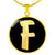 Initial F v2b - 18k Gold Finished Luxury Necklace