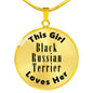 Black Russian Terrier - 18k Gold Finished Luxury Necklace