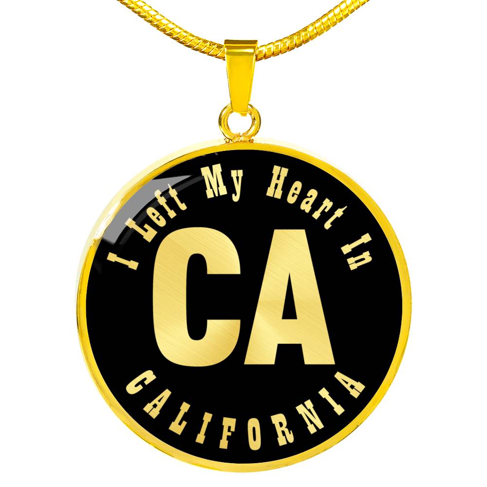 Heart In California v02 - 18k Gold Finished Luxury Necklace