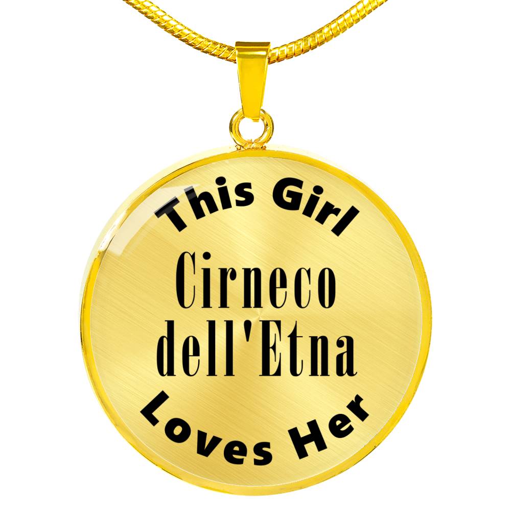 Cirneco dell'Etna - 18k Gold Finished Luxury Necklace