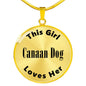Canaan Dog - 18k Gold Finished Luxury Necklace