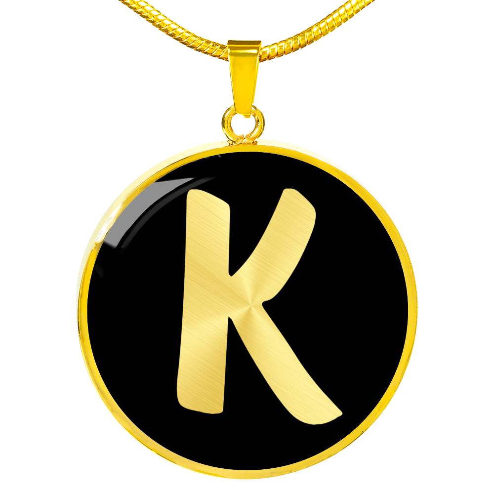Initial K v2b - 18k Gold Finished Luxury Necklace