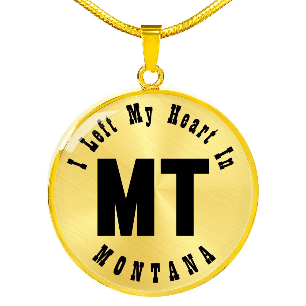 Heart In Montana v01 - 18k Gold Finished Luxury Necklace
