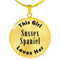 Sussex Spaniel - 18k Gold Finished Luxury Necklace