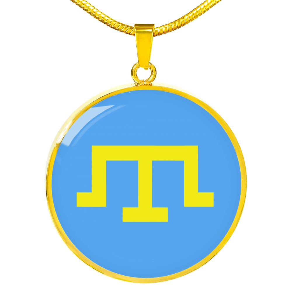 Tamga of Crimean Tatar Giray Dynasty - 18k Gold Finished Luxury Necklace