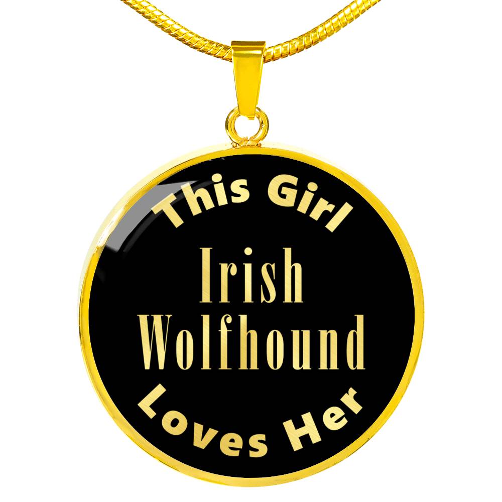Irish Wolfhound v2 - 18k Gold Finished Luxury Necklace
