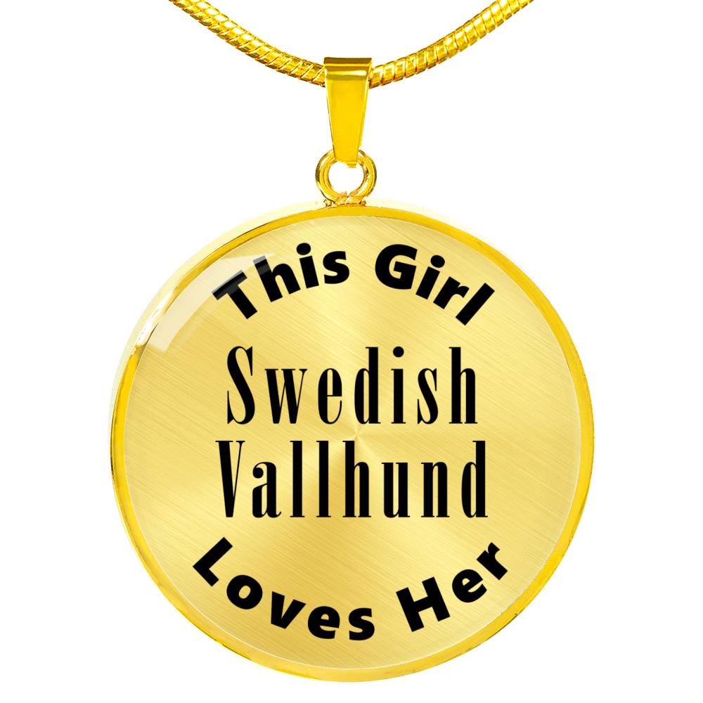 Swedish Vallhund - 18k Gold Finished Luxury Necklace