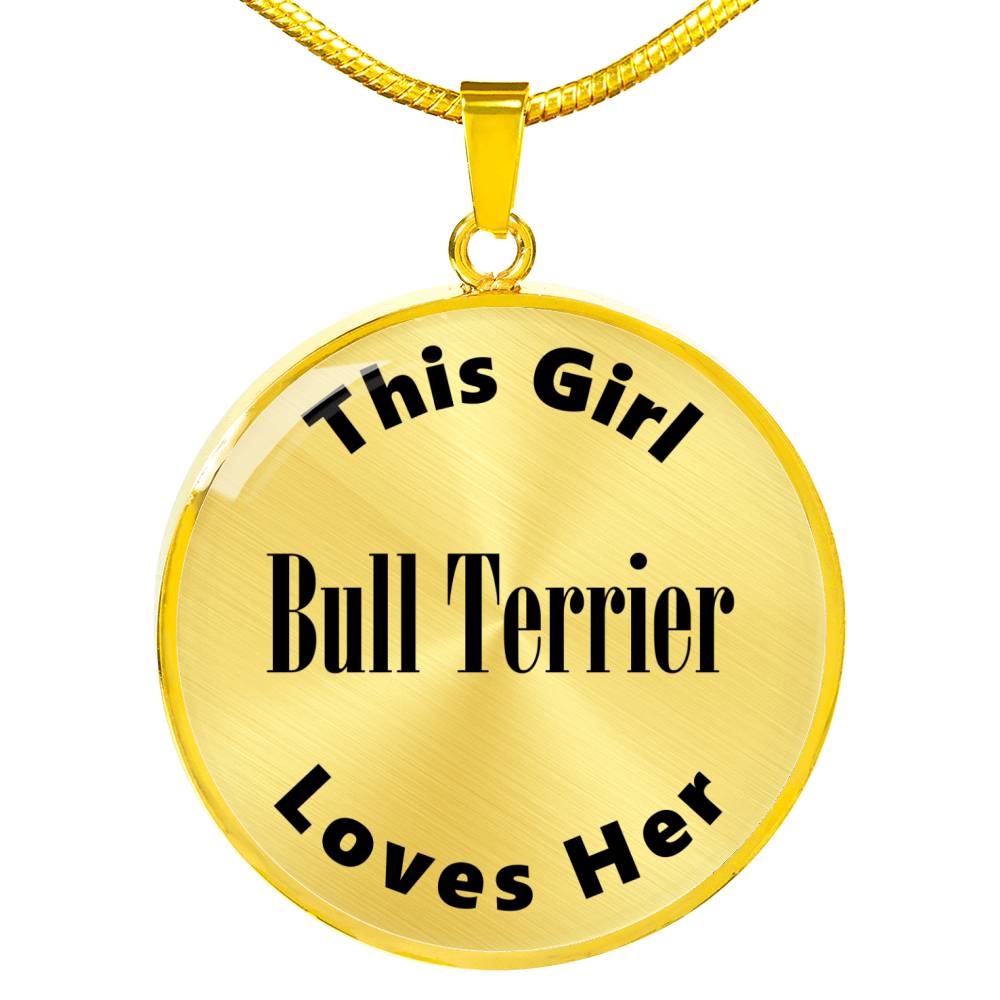 Bull Terrier - 18k Gold Finished Luxury Necklace