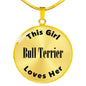 Bull Terrier - 18k Gold Finished Luxury Necklace