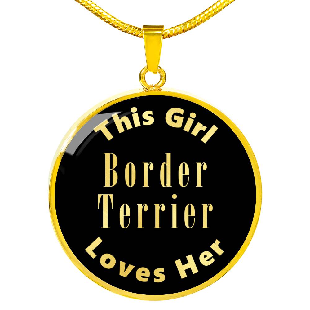 Border Terrier v2 - 18k Gold Finished Luxury Necklace