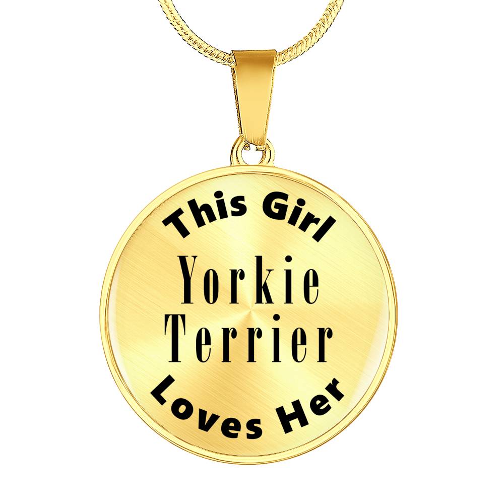 Yorkie Terrier v2 - 18k Gold Finished Luxury Necklace