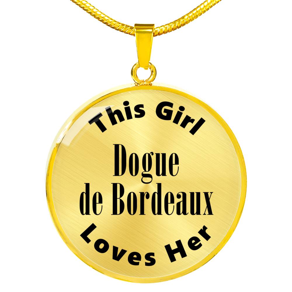 Dogue de Bordeaux - 18k Gold Finished Luxury Necklace