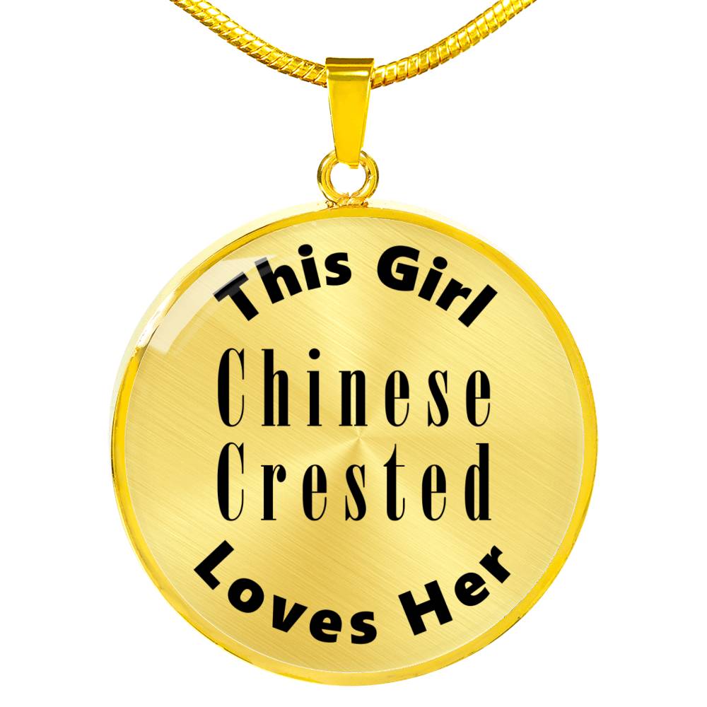 Chinese Crested - 18k Gold Finished Luxury Necklace