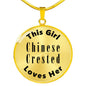Chinese Crested - 18k Gold Finished Luxury Necklace