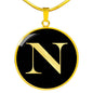 Initial N v2a - 18k Gold Finished Luxury Necklace