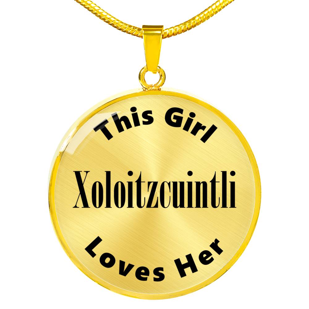 Xoloitzcuintli - 18k Gold Finished Luxury Necklace