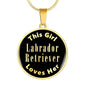 Labrador Retriever v1 - 18k Gold Finished Luxury Necklace