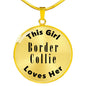 Border Collie - 18k Gold Finished Luxury Necklace