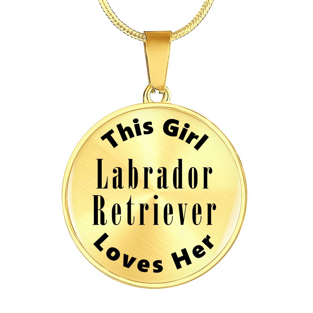 Labrador Retriever - 18k Gold Finished Luxury Necklace