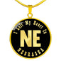 Heart In Nebraska v02 - 18k Gold Finished Luxury Necklace