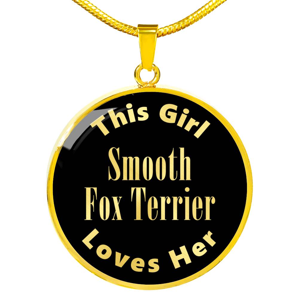 Smooth Fox Terrier v2 - 18k Gold Finished Luxury Necklace