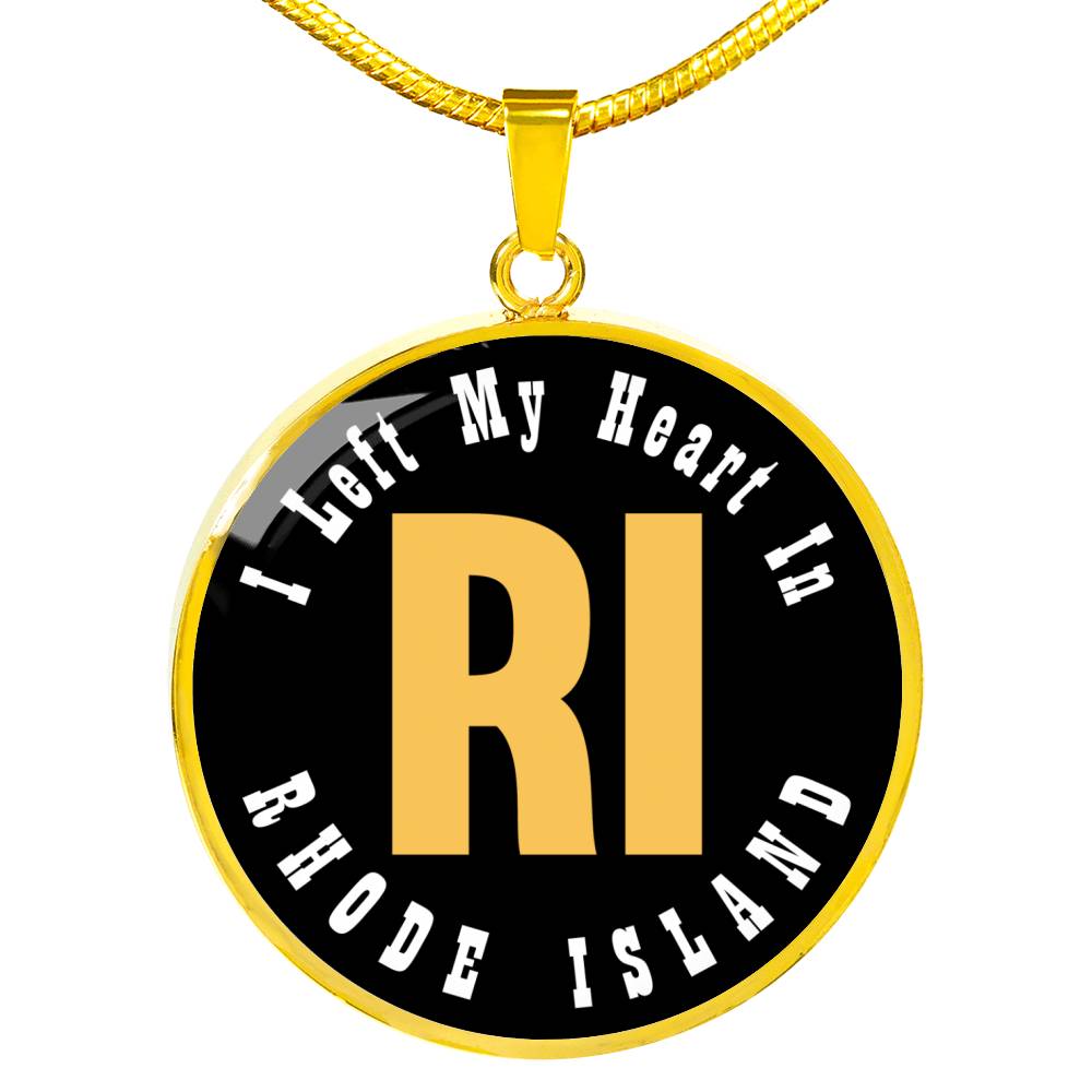 Heart In Rhode Island - 18k Gold Finished Luxury Necklace
