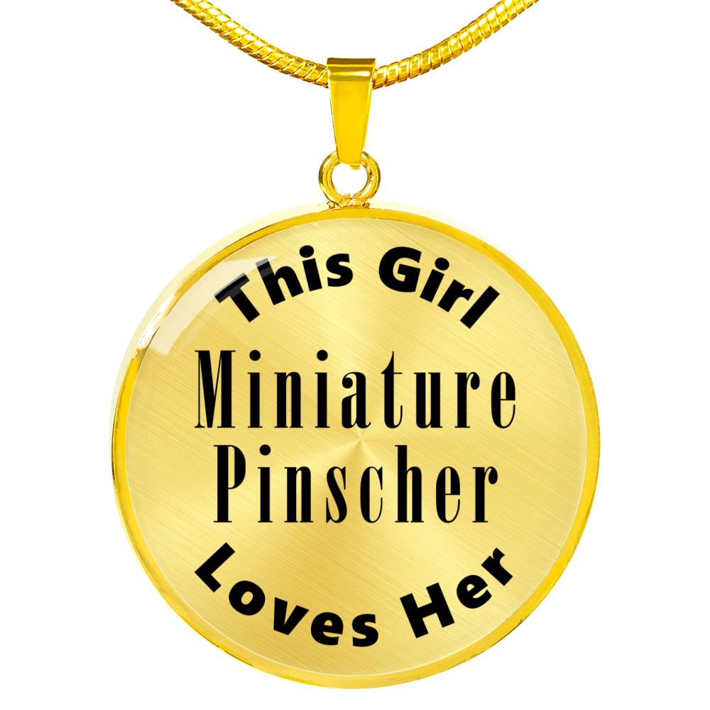 Miniature Pinscher - 18k Gold Finished Luxury Necklace