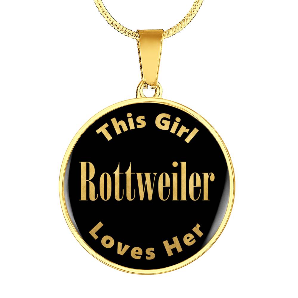Rottweiler v2 - 18k Gold Finished Luxury Necklace