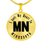 Heart In Minnesota v01 - 18k Gold Finished Luxury Necklace