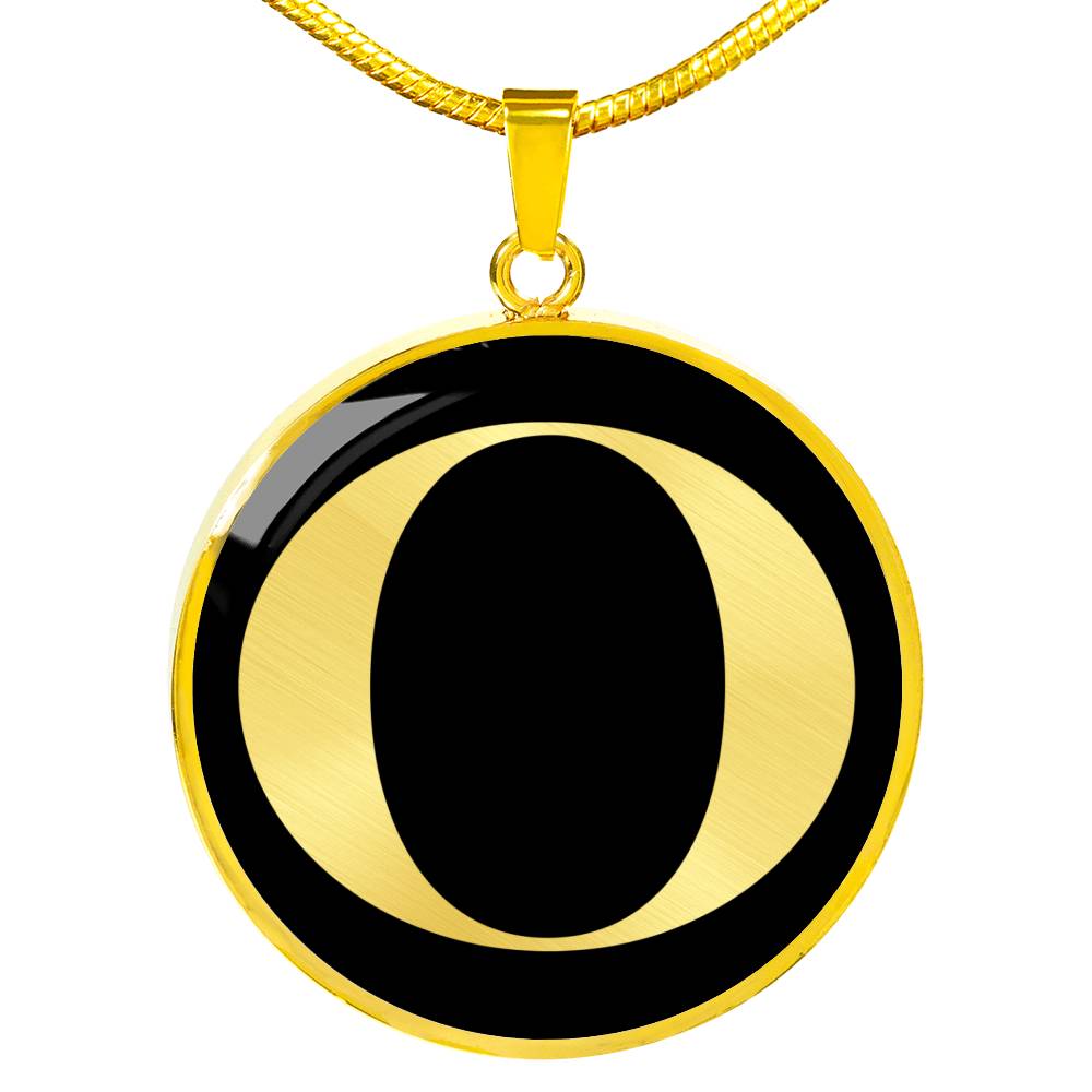 Initial O v2a - 18k Gold Finished Luxury Necklace