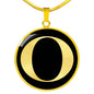 Initial O v2a - 18k Gold Finished Luxury Necklace