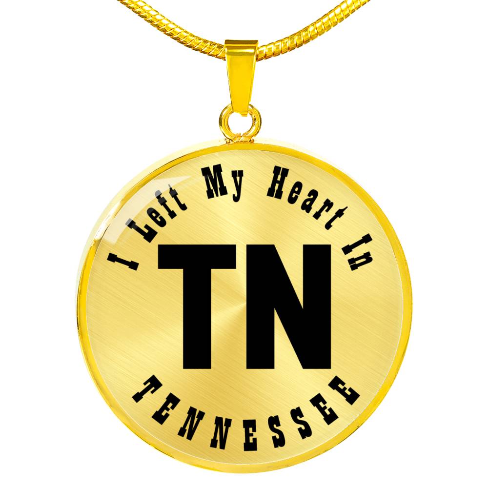 Heart In Tennessee v01 - 18k Gold Finished Luxury Necklace
