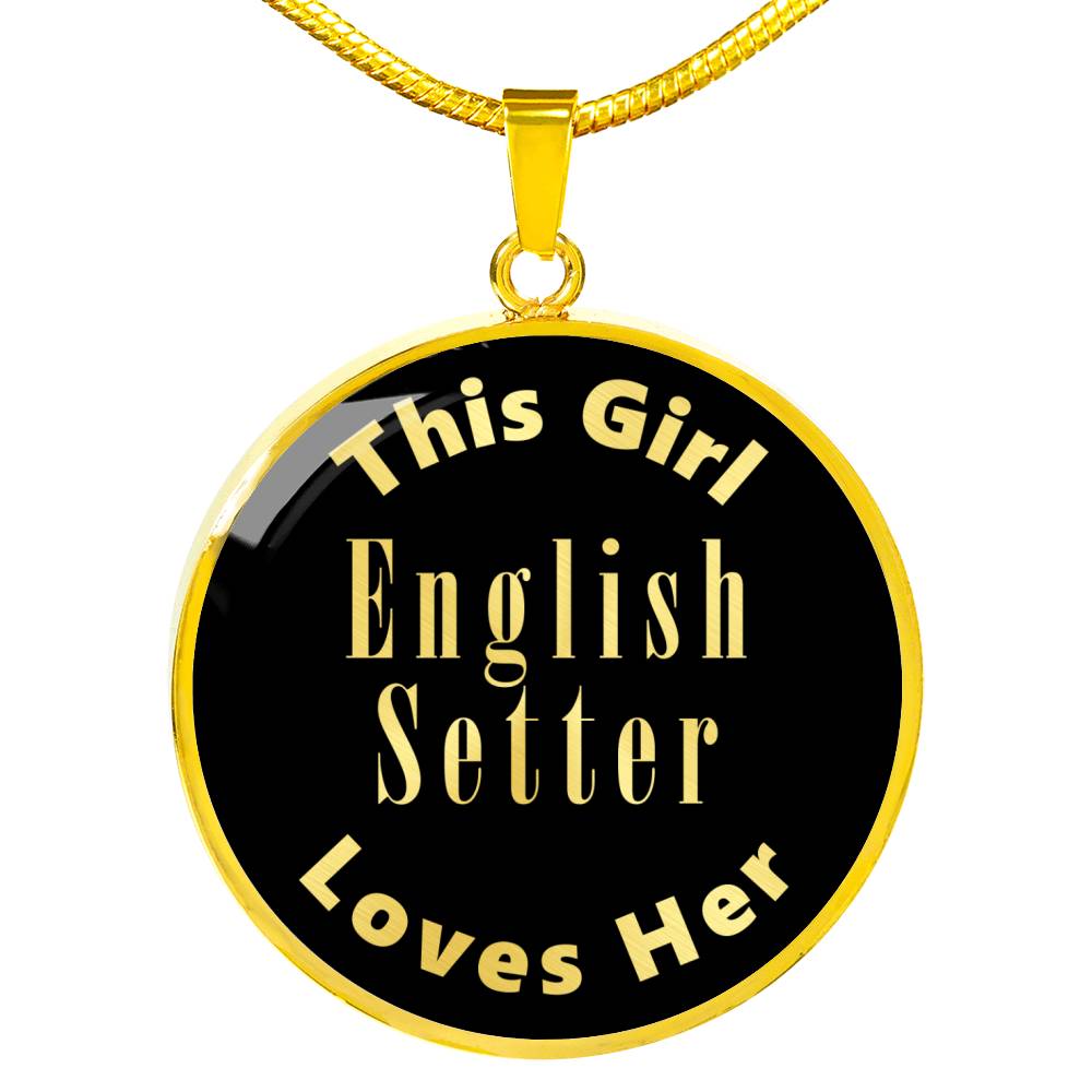 English Setter v2 - 18k Gold Finished Luxury Necklace