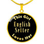 English Setter v2 - 18k Gold Finished Luxury Necklace