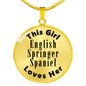 English Springer Spaniel v2 - 18k Gold Finished Luxury Necklace