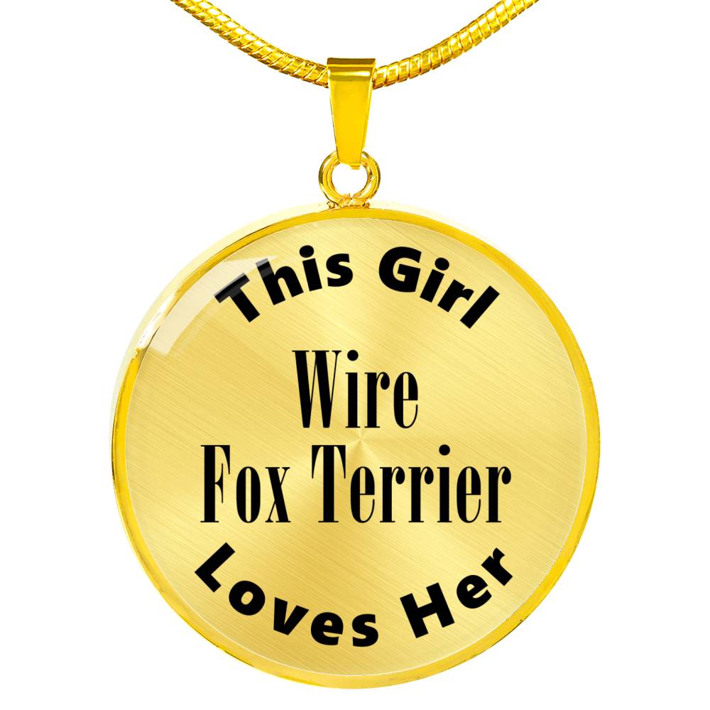 Wire Fox Terrier - 18k Gold Finished Luxury Necklace