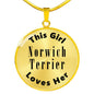Norwich Terrier - 18k Gold Finished Luxury Necklace