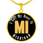 Heart In Michigan - 18k Gold Finished Luxury Necklace